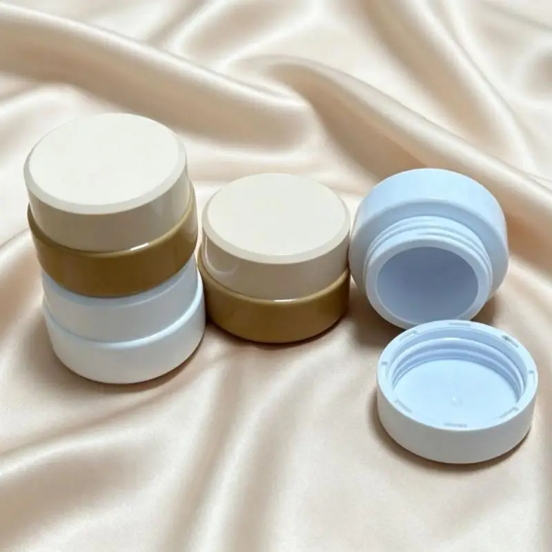 3ML Empty Plastic Nail Art Cosmetic Round Containers Jar Face Cream Pot Nail Gel Powder Box Makeup Lotion Tool