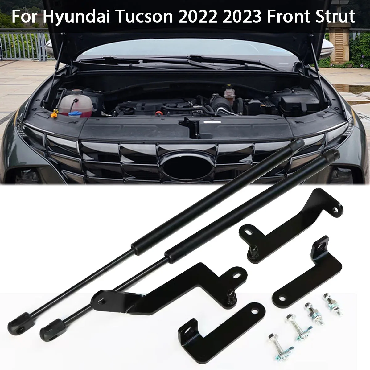 Front Bonnet Hood Gas Springs Bars Struts Shock Supports Engine Cover Lift For Hyundai Tucson 2022 2023 Car Accessories