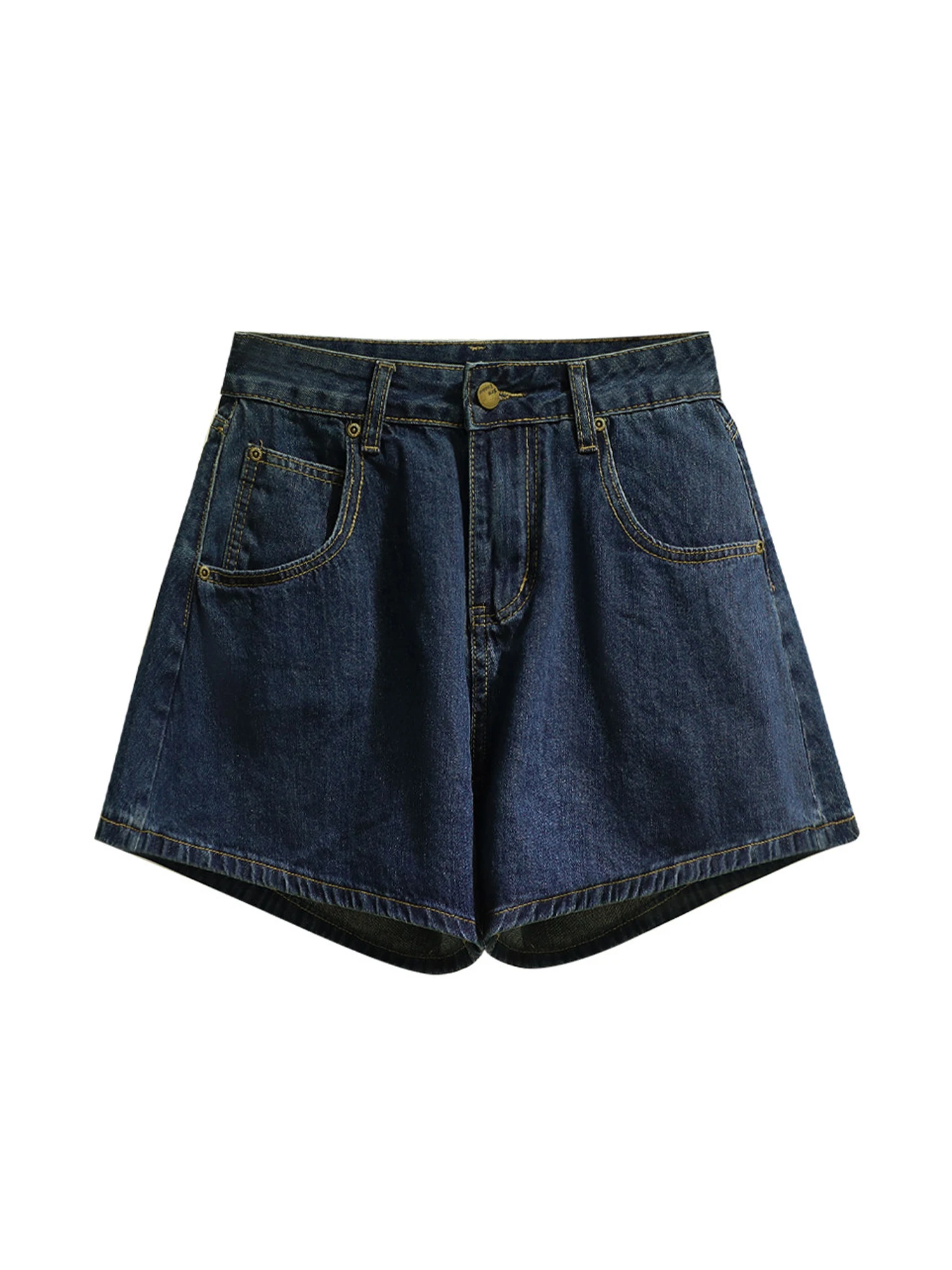 Women Blue Mini Denim Shorts Vintage 2000s Y2k Gyaru Wide Leg Micro Jeans Shorts High Waist Hot Cowboy Pants Shorts Summer 2026