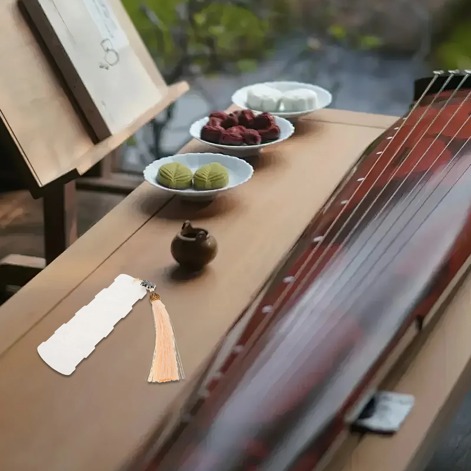 Guzheng Nail Storage Board Rectangular Acrylic Organizer for Guzheng Pipa Guitar Finger Picks Convenient Space Saving view 3