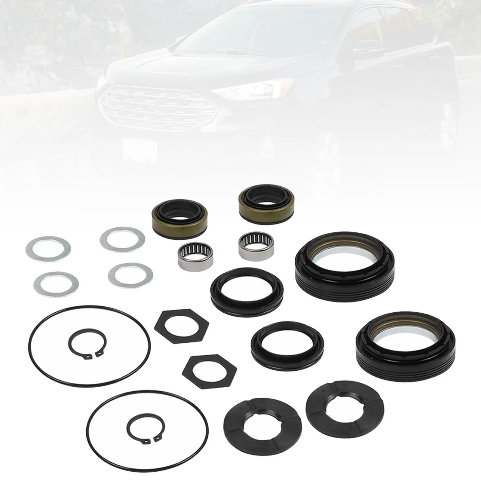 

Thrust Washer Snap Rings Kit Replacement O Rings Assortment Dust Seal Repair for Ford Super Duty F250 F350 F450 F550 1998-2004