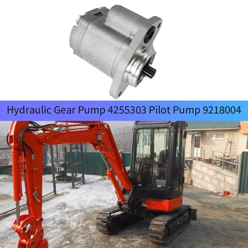 

1 PCS Hydraulic Gear Pump 4255303 Silver Metal For Hitachi Excavator EX100-2 EX120-2 EX200-2 John Deere 490E 790ELC