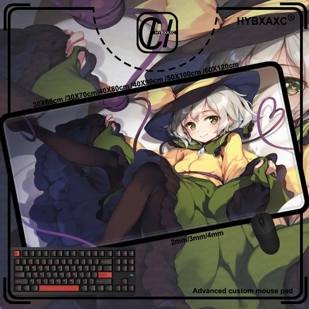 Anime Girl K Koishi Komeiji Mousepad Large Gaming HYBXAXC Mouse Pad LockEdge Thickened Computer Keyboard Table Desk Mat