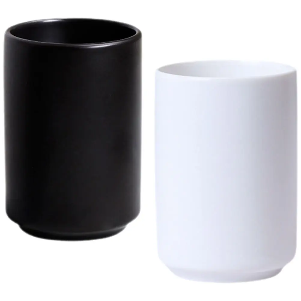 

2Pcs Household Ceramic Tea Cup Comfort Grip Design Versatile Drinkware for Coffee Tea Milk Smoothie