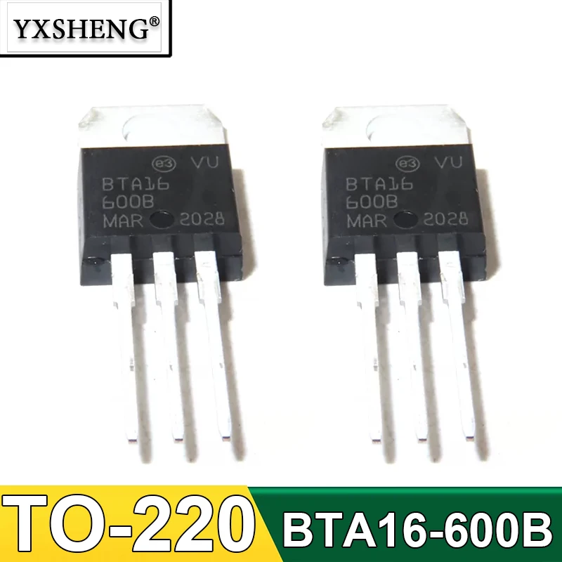 10PCS BTA16-600B TO-220 Bidirectional Triac BTA16 16A/600V Through-Hole TO220