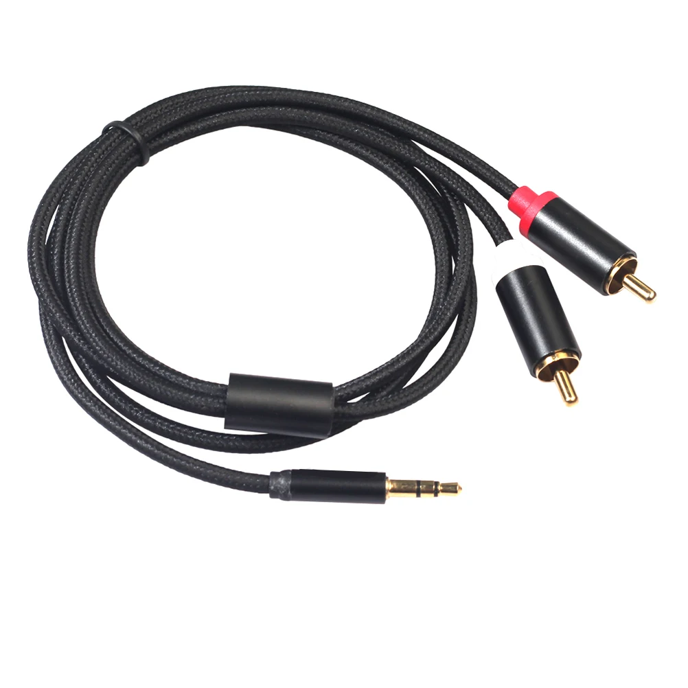 

1.8M 3.5Mm To Adapter Male Female Zinc Alloy Gold Plated Pvc Coated Audio Cable For Computer Smartphone Microphone Subwoofer