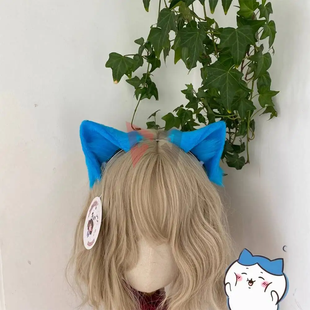 New White Momongang Mouse Cosplay Costume Accessories Pteromys Volans Ears Cat Ears Hairhoop Hand Made Work Custom Made - view 4