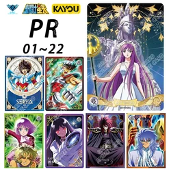 KAYOU New Saint Seiya PR QR Card Anime Rare PR Collection Card Japanese Anime Kids Toys Athena Pegasus Poseidon Kids Toy Gift