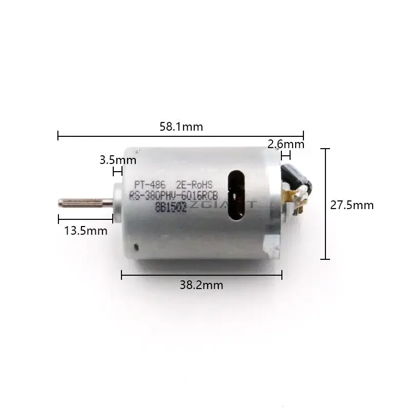 

AZGIANT RS-380PHV-6016RCB Car power automation equipment tool motor 18000RPM DC abrasion proof Electric auto accessories repair