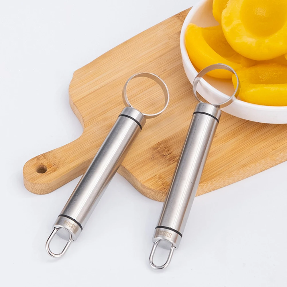 

3Pcs Stainless Steel Fruit Core Remover Peach Apple Pear Kitchen Utensil Corer Pitter Pit Remover Peach Core Removers