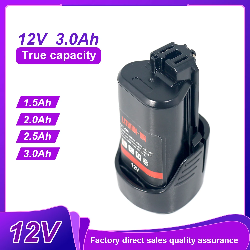 

100% новый литий-ионный аккумулятор для Bosch 12 В/10,8 В, 3,0 Ач, 3000 мАч, идеально совместимый с bat411, bat411, bat412, bat412, bat413.
