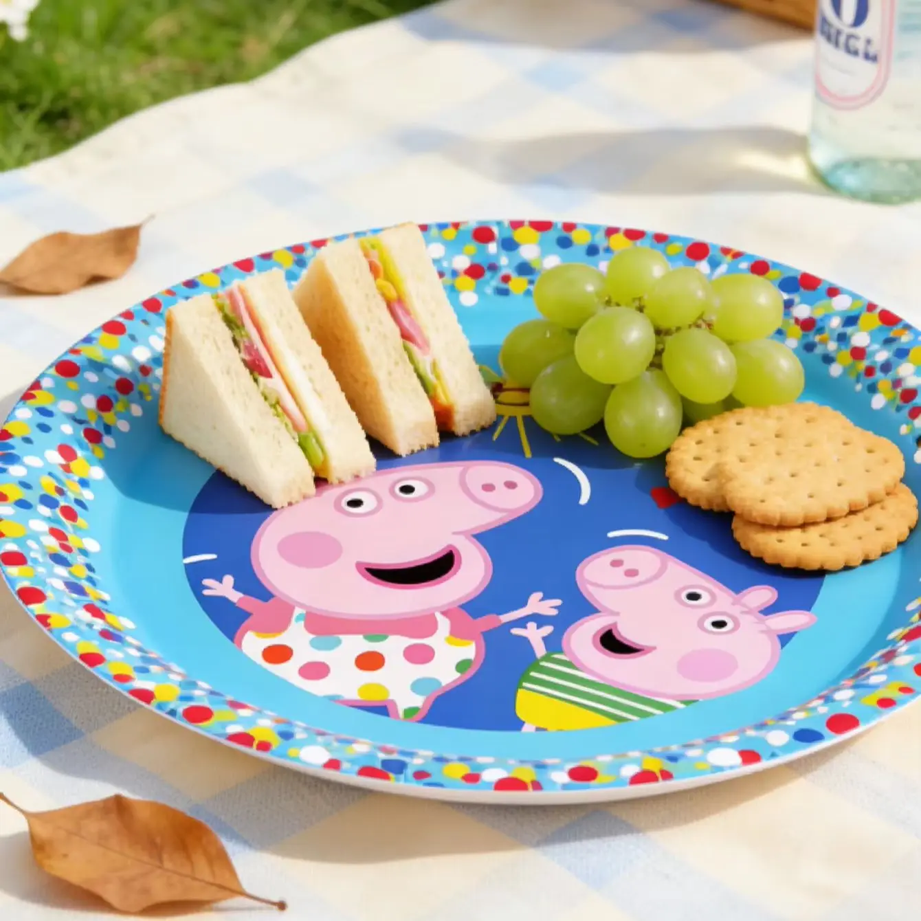 8 assiettes en papier Hasbro Peppa Pig 9 pouces, assiettes jetables à motifs de dessins animés, fournitures de fête pour anniversaire, pique-nique, mariage, célébration