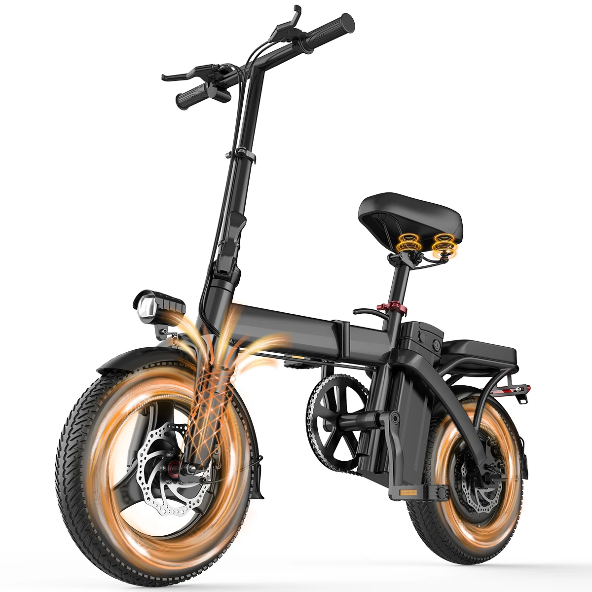 500W adult folding electric bike, 48V removable battery, portable design, suitable for campus commuting