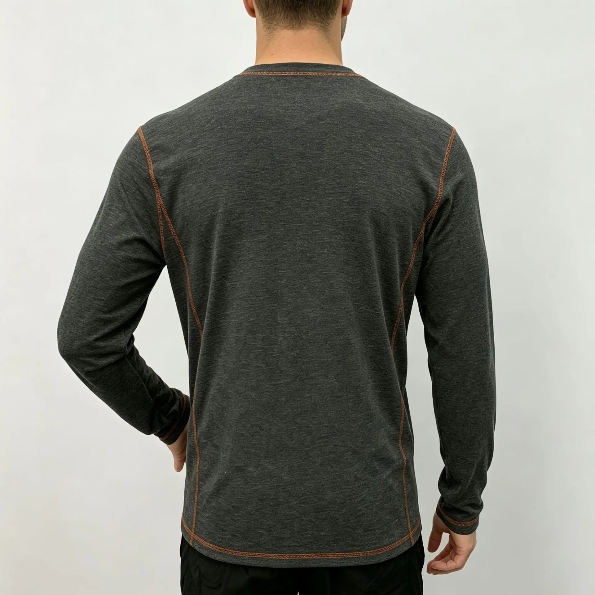 2026 Autumn Men Slim Fit Henley Long Sleeve T‑Shirt Button Half‑Open Placket Casual Streetwear Basic Male Tops Tees