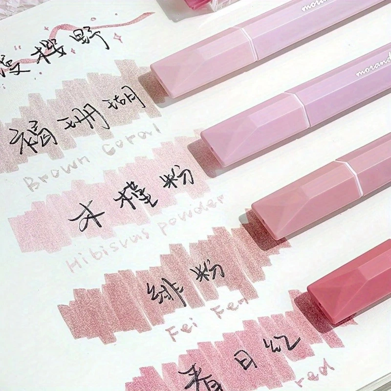 

Набор эстетических милых пастельных хайлайтеров, 4 долота, ярких цветов, разные цвета из Библии без кровотечения, идеально подходит для заметок и изготовления