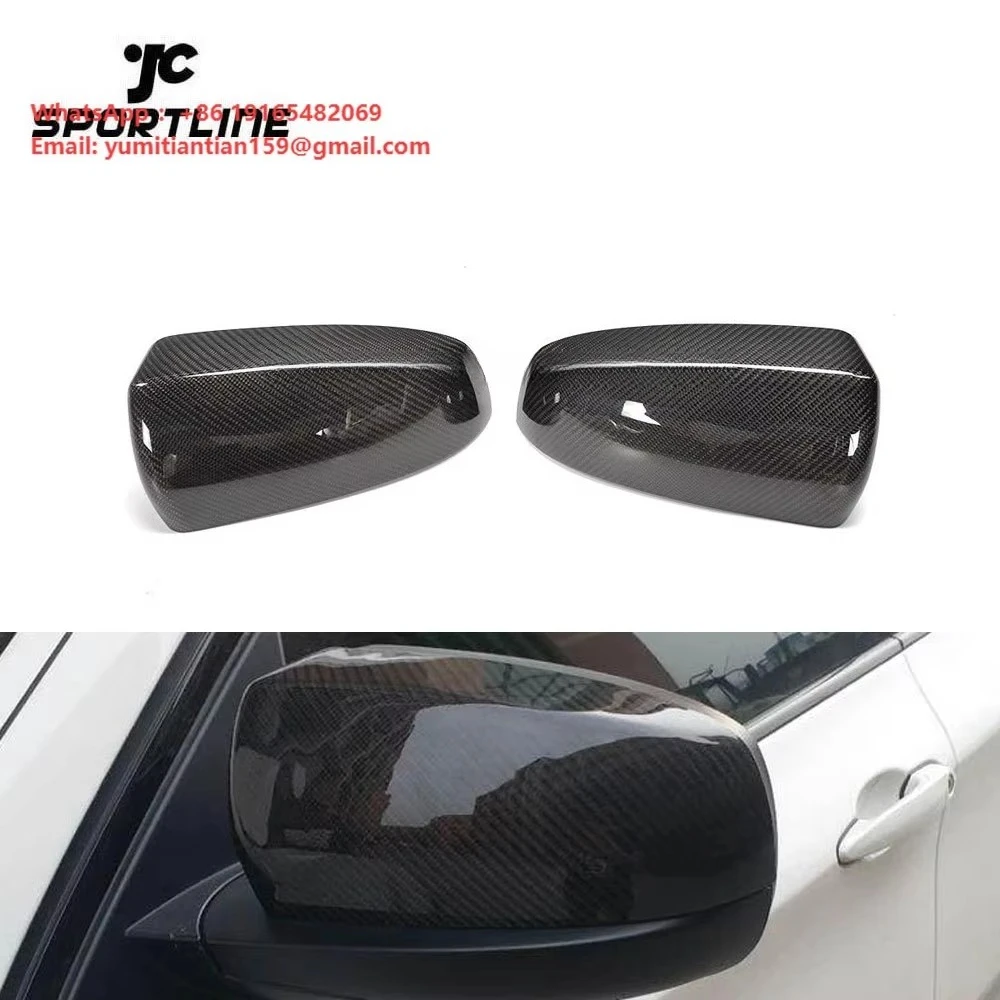 Full Replacement Real Carbon Fiber Mirror Covers for  X5 X6 E70 E71 2007-2013