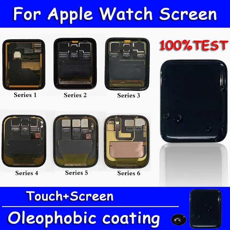 AMOLED For Apple Watch Series 1 2 3 4 5 6 LCD Touch Screen Sensor Digitizer Assembly For iWatch SE Display 38/42MM 40/44MM