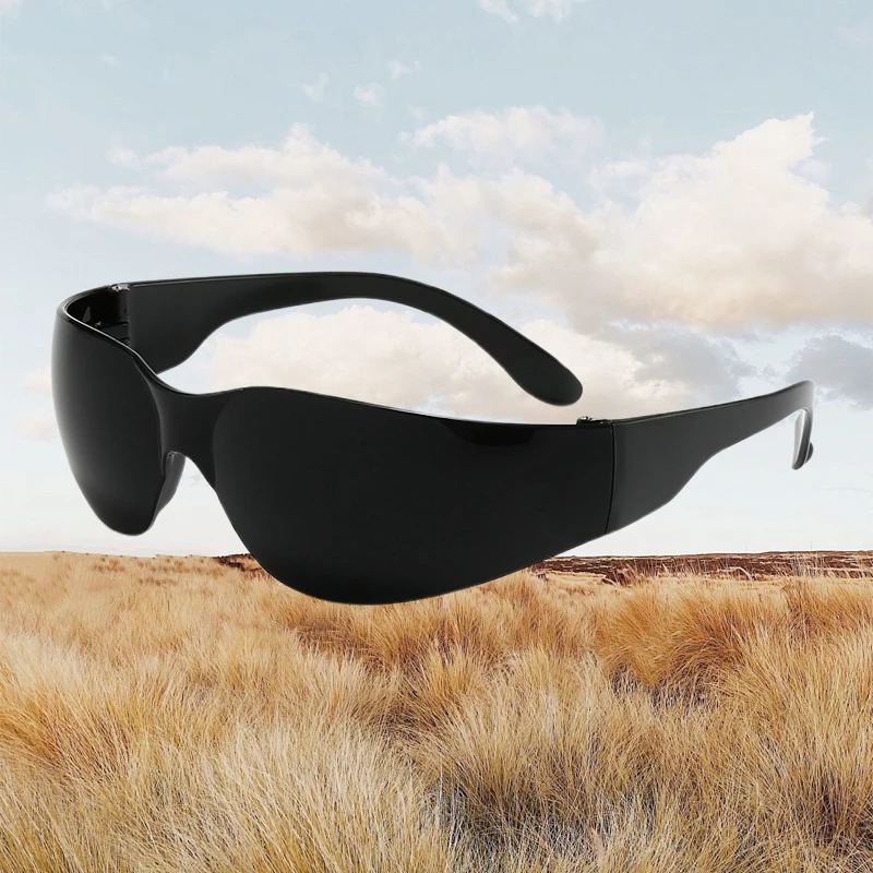 نظارات واقية بإطار عدسة شفاف وحماية خفيفة الوزن تناسب نظارات السلامة للوجه للعمل وركوب الدراجات في الهواء الطلق