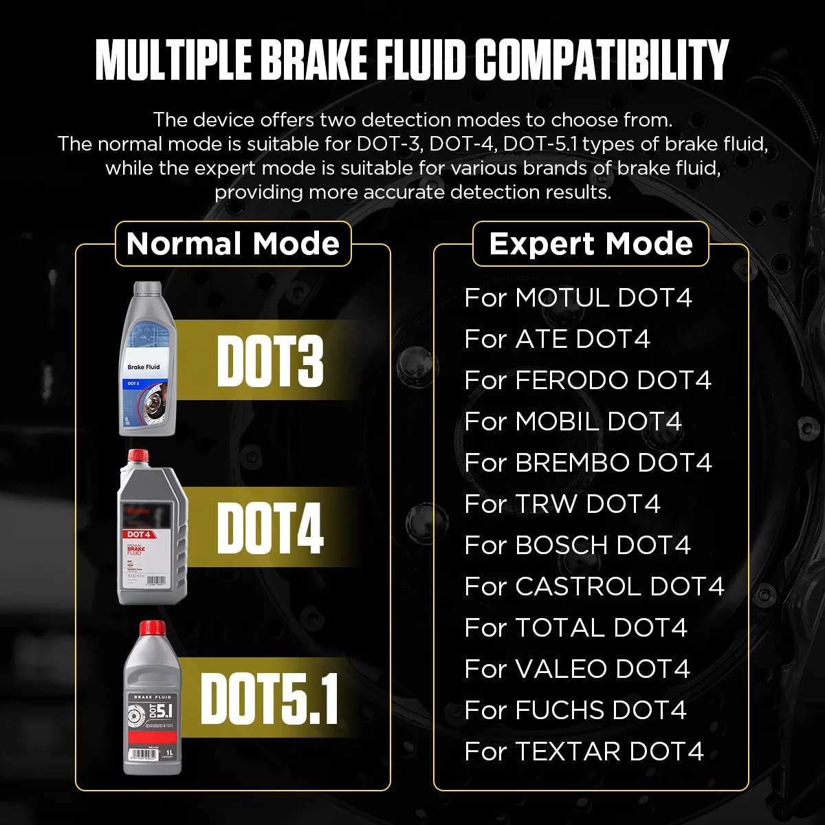 AUTOOL Dot3 Dot4 Dot5 Car AS502 Vehicle Portable Brake Fluid & Coolant Boiling Moisture Point Tools Tester Diagnostic Tools Pen
