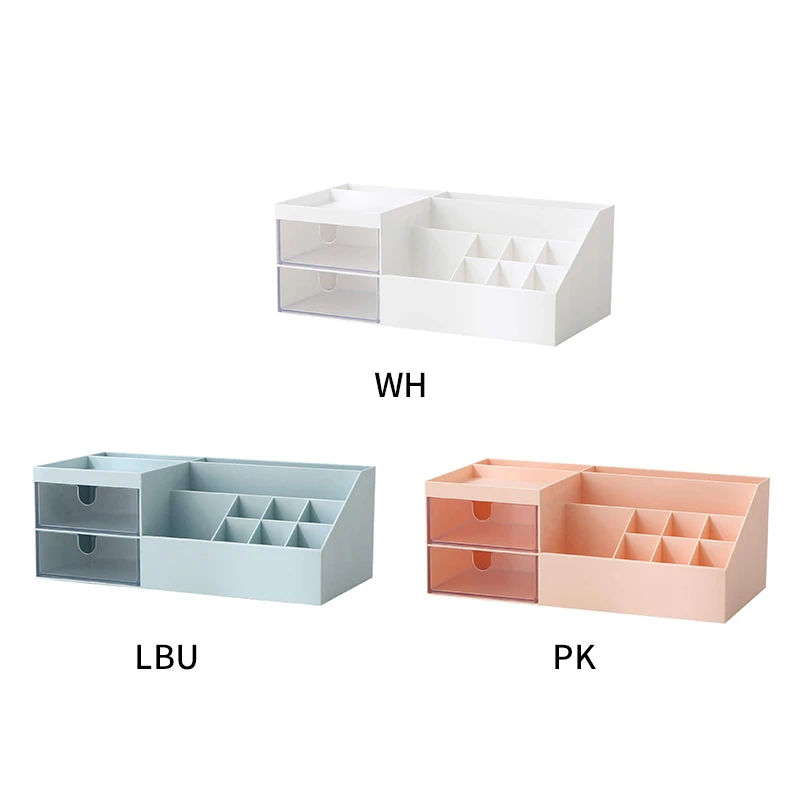 Multifunctional Desktop Large Capacity Plastic Storage Box Women's Cosmetics Lipstick Organizer Student Hand Ledger Storage Box