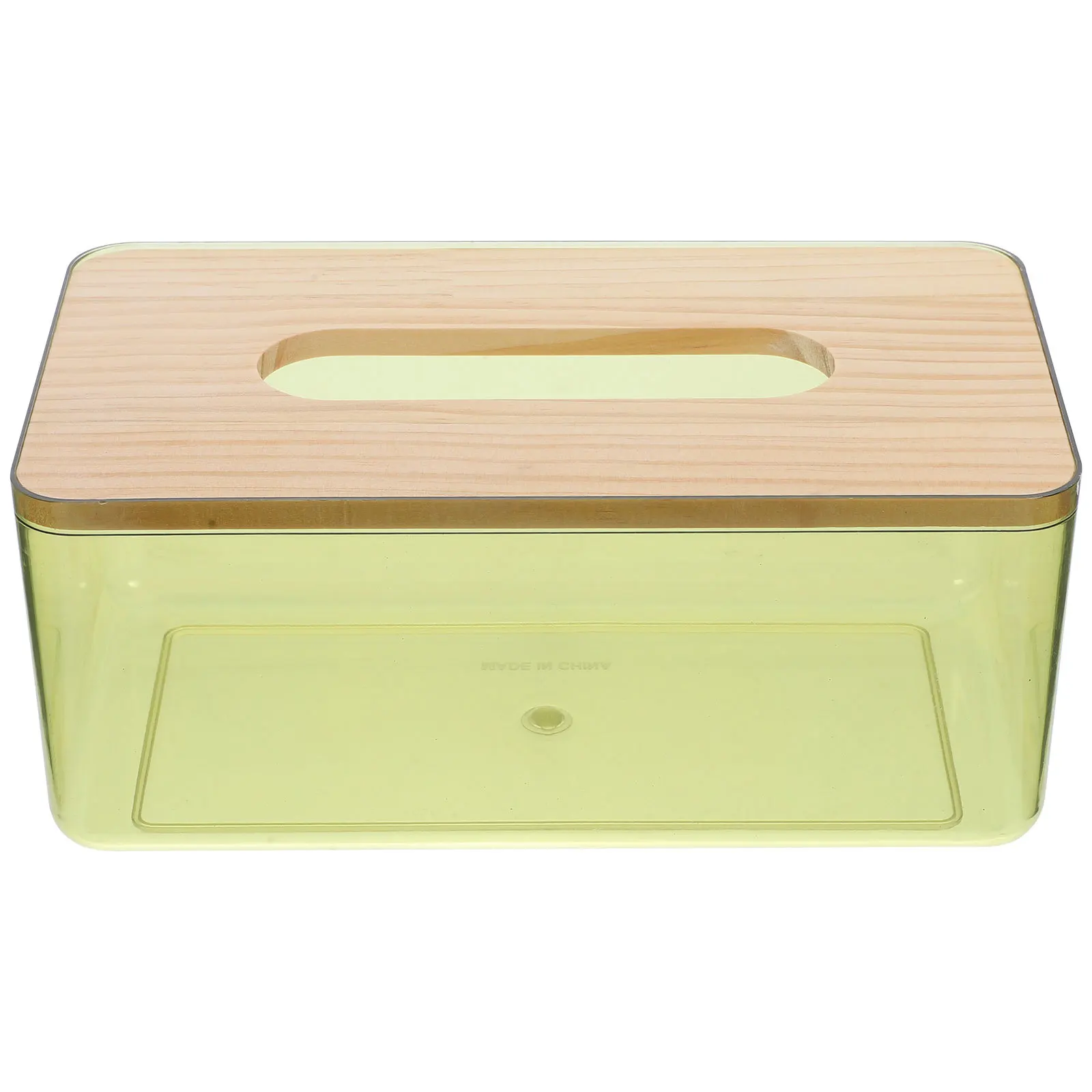 

Paper Towel Box Modern Style Tissue Storage Case with Wooden Lid for Home Office Living Room Desktop Tissue Holder Organizer
