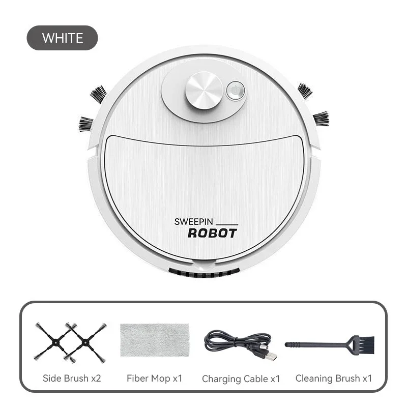 Staubsauger mit USB-Ladefunktion, Wischroboter, Haustierhaar-Entferner, für Hartböden und Teppiche, Smartes Kehr- und Sauggerät für den Haushalt – Detail 5