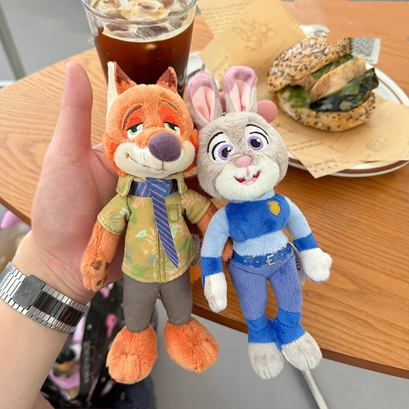 

12-16 см натуральные плюшевые брелки Disney Zootopia, маленькая подвеска для сумки, подвески, рождественские подарки на день рождения для детей