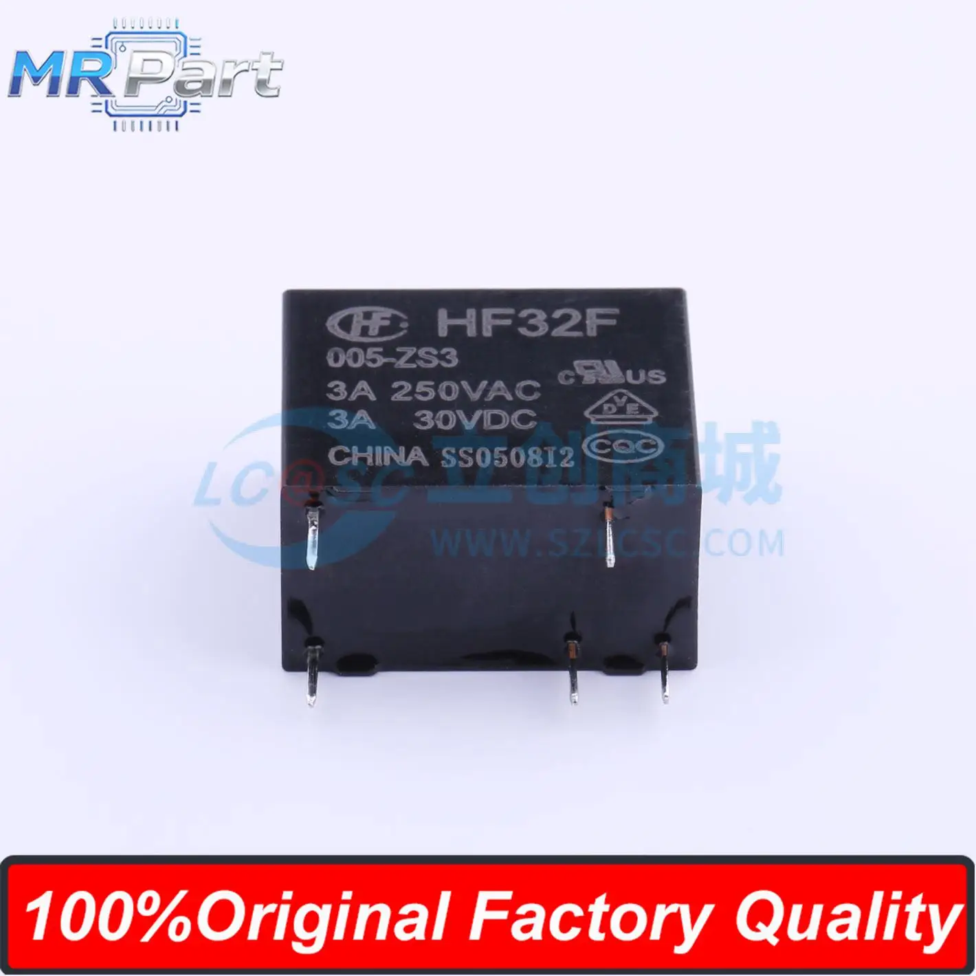 5Pieces HF32F/005-ZS3 Ultra-small Medium Power 5V Relay Single Pole Double Throw 3A 250VAC