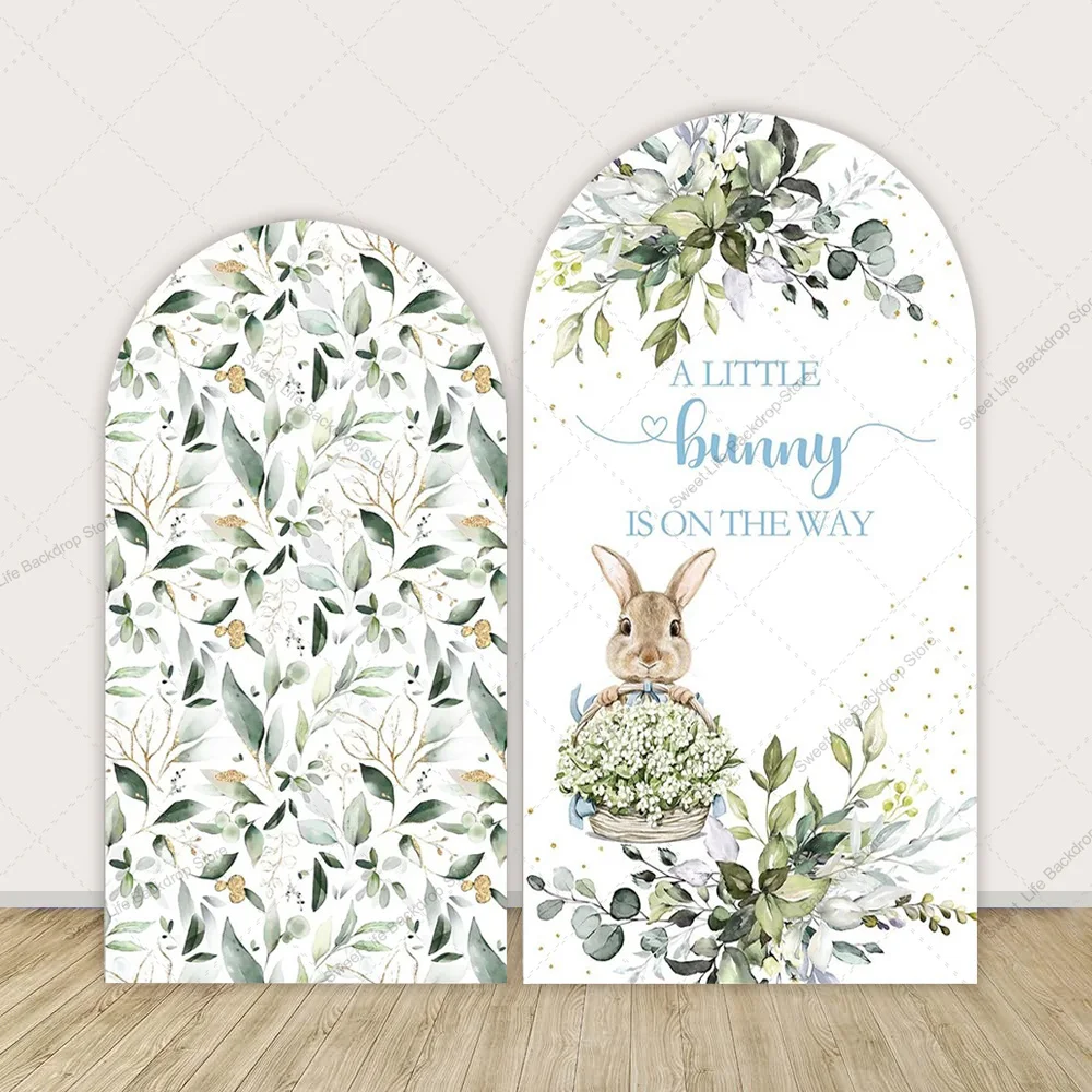 

Cute Rabbit Arch Backdrop Cover Plant Flower Baby Shower Birthday Party Arch Background Decoration