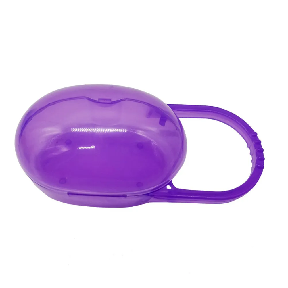 5Pcs Pacifier Storage Box Portable Dustproof Baby Pacifier Case with Loop Attachment for Stroller Bag Diaper Bag Travel Home Use