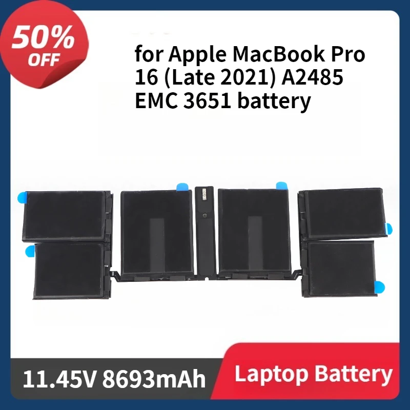

A2527 Laptop Battery for Apple MacBook Pro 16 (Late 2021) A2485 EMC 3651 11.45V 99.6Wh 8693mAh Battery