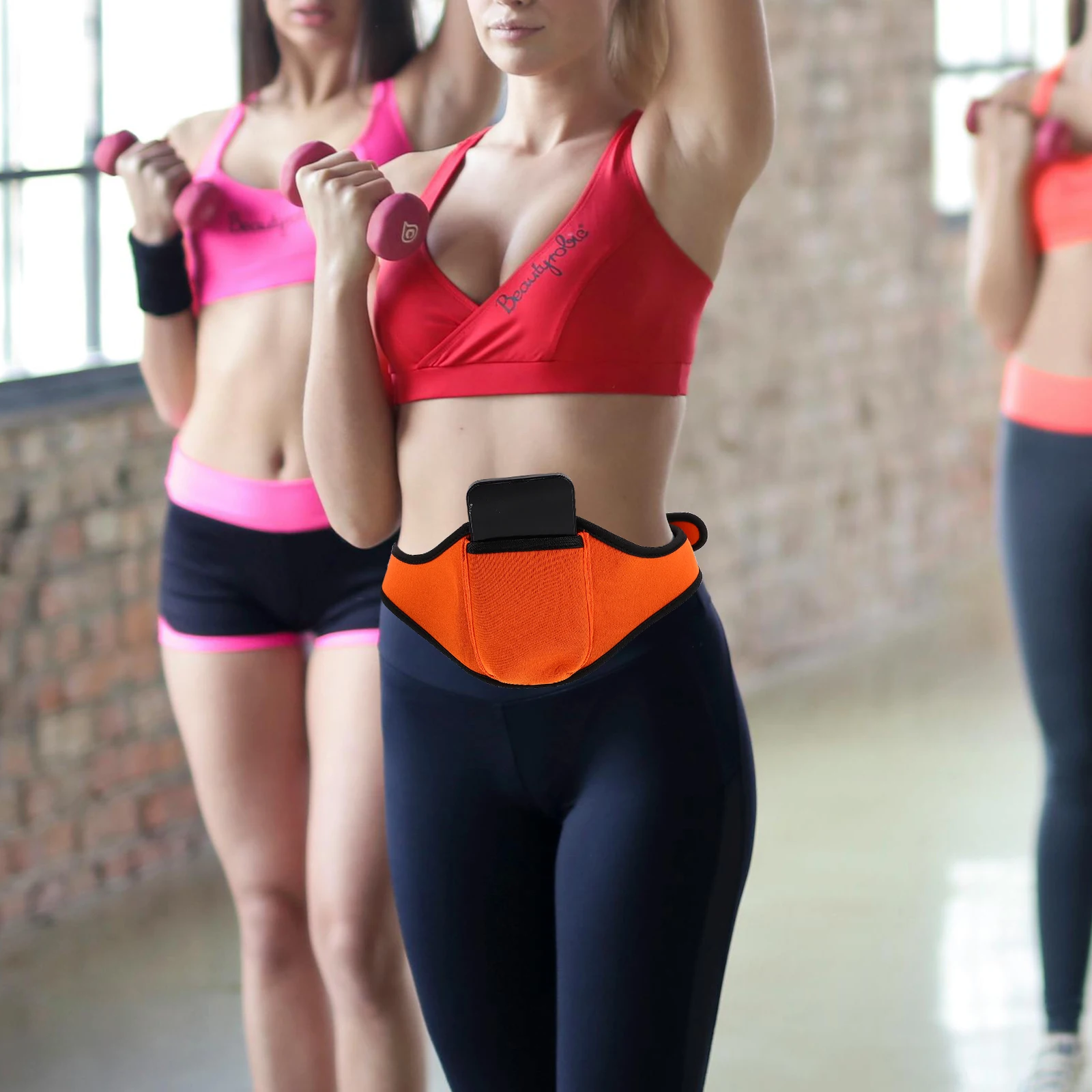 حامل ميكروفون بحزام ميكروفون للياقة البدنية وحقيبة خصر قابلة للتعديل وحقيبة رياضية ومدرب للتمرين وحزمة مكبر صوت للمعلم #5