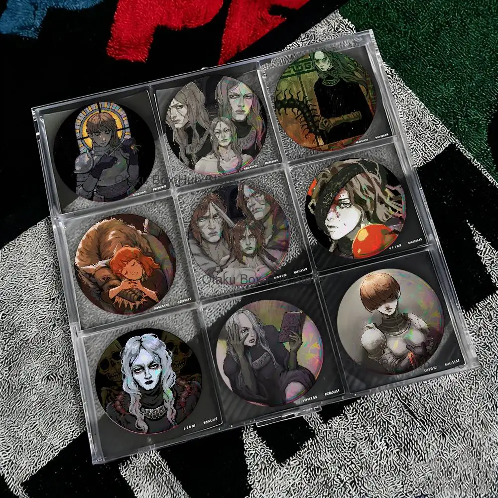 

Game F-Fear H-Hunger Reflective Pin Tinplate Round Brooch Cartoon Cosplay Badges for Bag Hat Toys Gifts