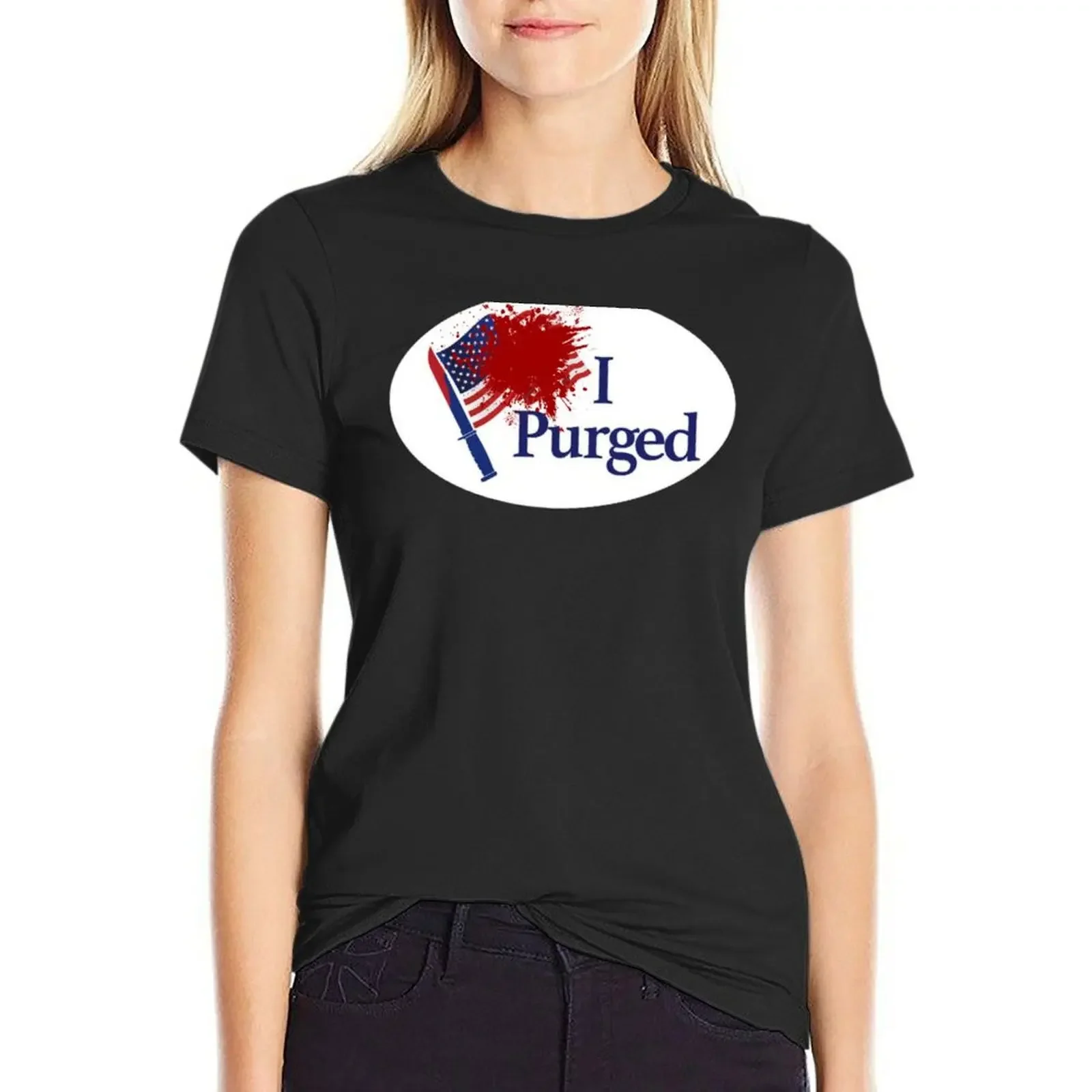

I purged T-Shirt plus size tops sports fans female anime Womens clothing