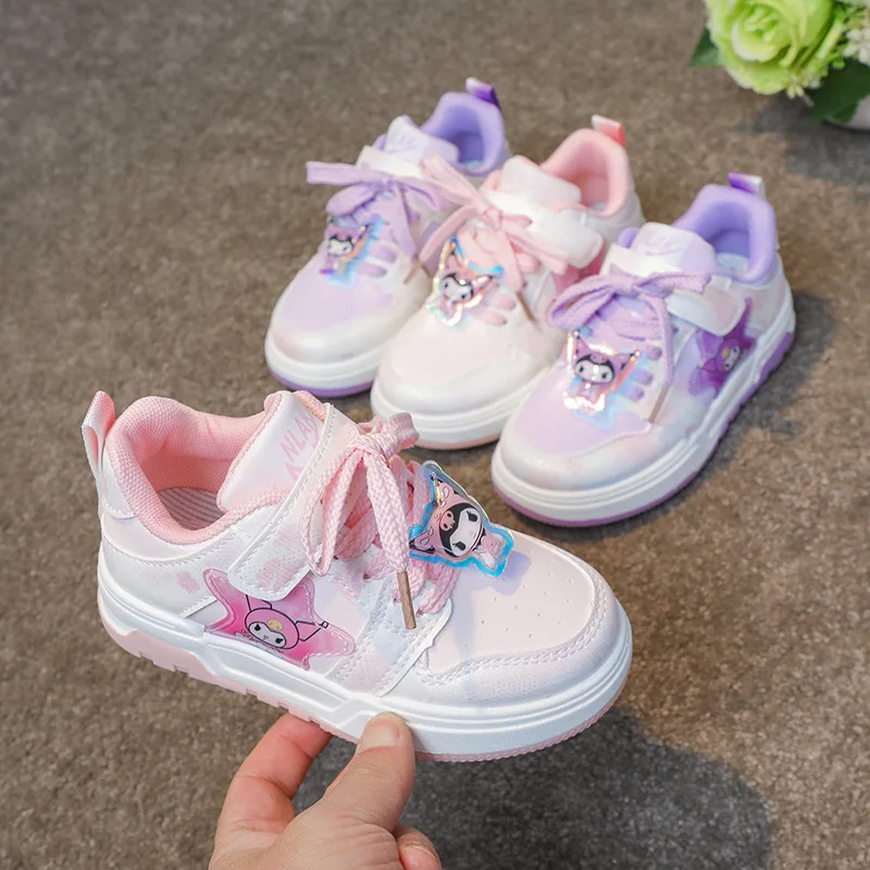 Sanrio trampki dla dzieci buty dziewczynek buty dla małego dziecka modne na co dzień lekkie, oddychające miękkie sportowe buty do biegania dla dzieci