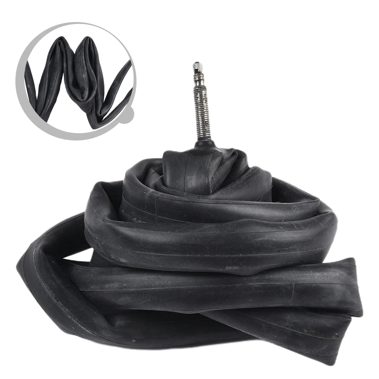 

650Bx Road Bikes Inner Tube Reliable Performance Black Easy To Install For 650B Long-Lasting Road Bikes Rubber