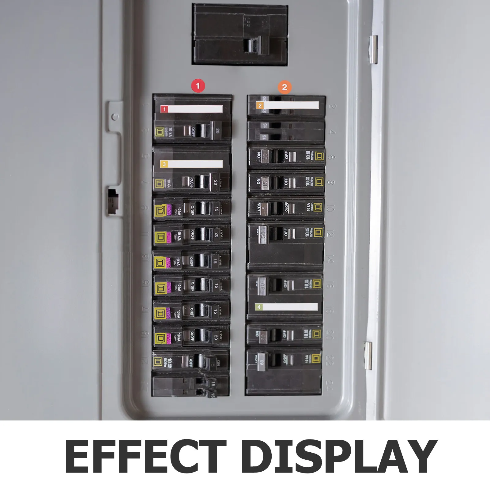 10Sheet Numbered Breaker Panel Labels Reusable Electrical Box Stickers Heat Wear Resistant for Fuse Box Load Center Catalog and