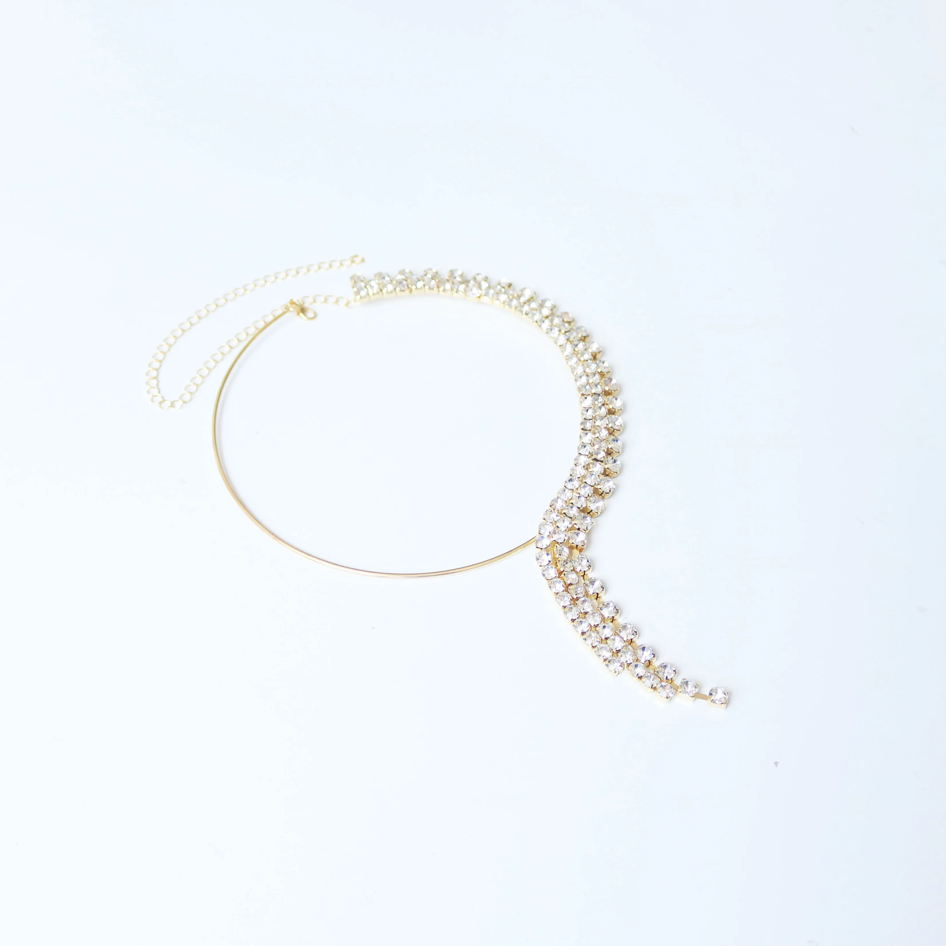 Luxury Unique Shiny Rhinestone Necklace Wedding Banquet Dress Necklace Jewelry Fashion Trend Women\'s Jewelry Accessories