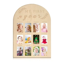 MyFirstYear Baby 12 Month Photo Frame 1 Year Baby Photo Board First Party Decorations