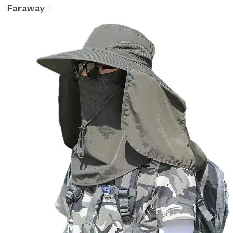 

〔Far〕Outdoor Fishing Hat Face Covering Fisherman's Hat UV Large Brim Sun Hat Men's Summer Sun Hat
