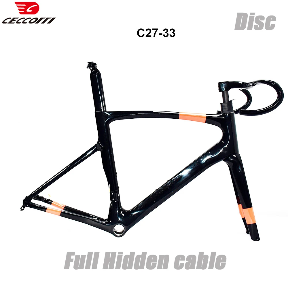 CECCOTTI RF27 Model Full Hidden Cable Road Bike Frame Customzied Color Disc Brake Road Bicycle Frameset