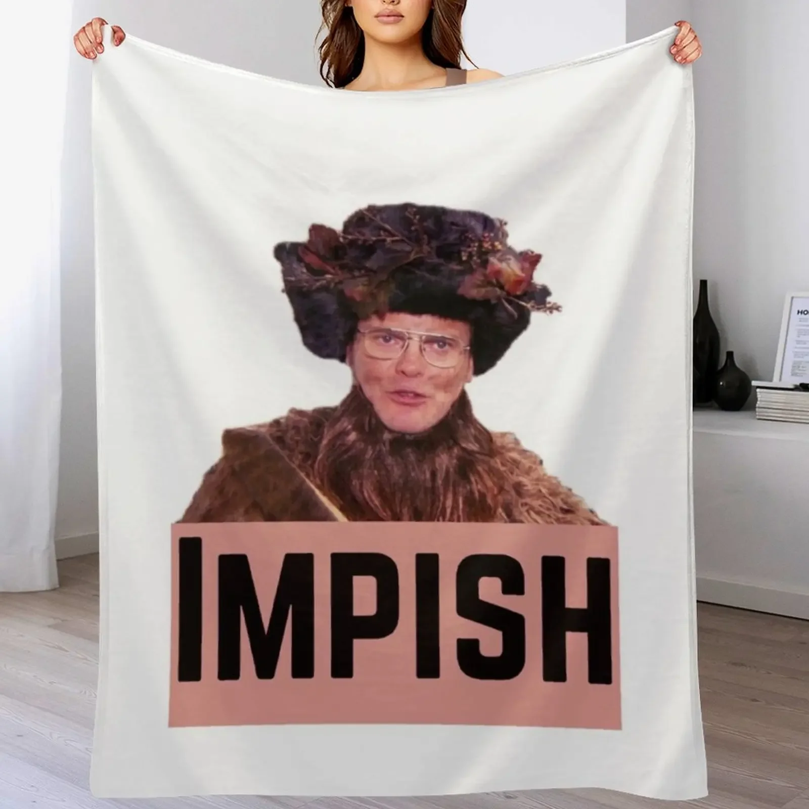 

The office, Dwight Schrute, Impish Throw Blanket Quilt for babies for winter halloween Blankets