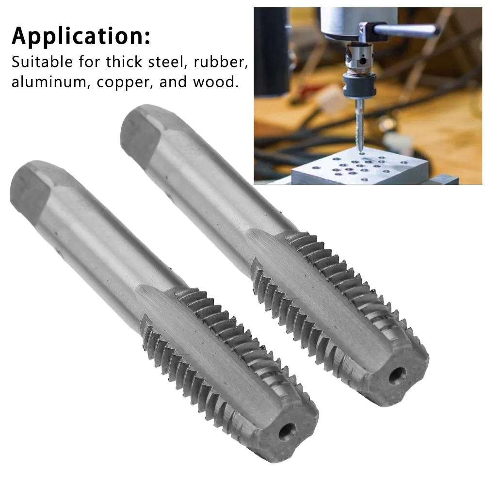 2PCS Durable High Speed Steel Hand Tap M18 x 2.5mm / M20 x 2.5mm Engraved Size Marking Thread Tap Metric Tap Automotive Repair