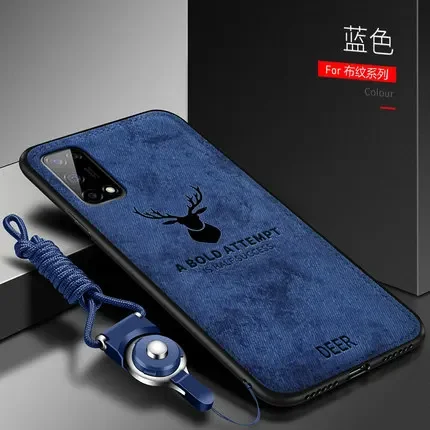 

For OPPO Realme V5 V3 Case Luxury Soft STPU+Hard fabric Deer Protective Back Cover Case for oppo realme v3 realmeV5 phone shell