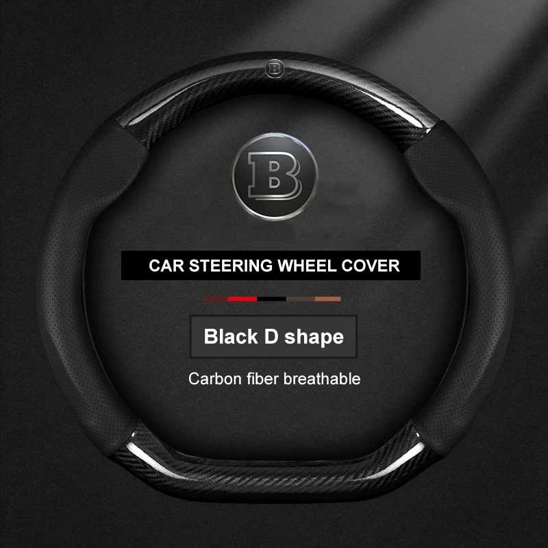 

Car Steering Wheel Cover For BRABUS A B C E S L V G Class G350 G500 G550 G700 G800 G900 SLS GLE GLB GLK G63 CLS GLB GLS GLA EQC