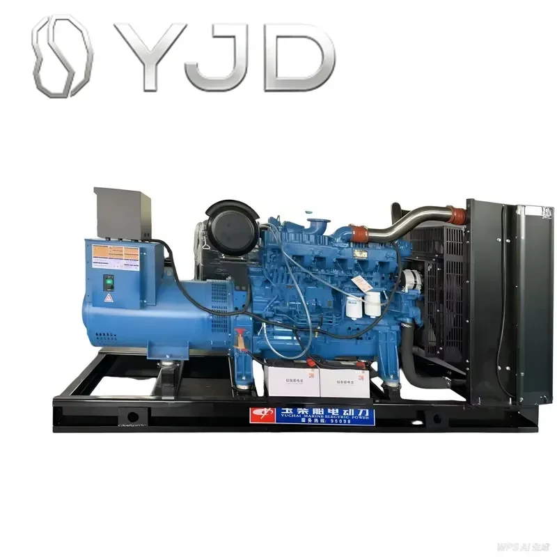 YJD Yuchai 350kW Water-Cooled Diesel Generator Set 24V Electric Start Silent Type Open Frame Remote ATS 1800 RPM