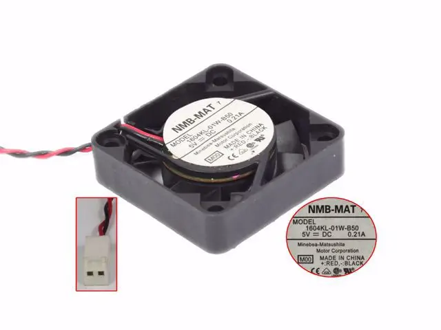 

NMB-MAT 1604KL-01W-B50 M00 DC 5V 0.21A 40x40x10mm 2-Wire Server Cooling Fan