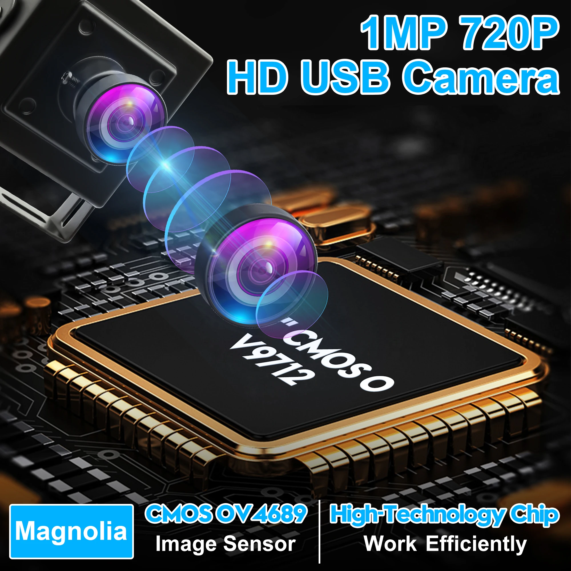 ELP 720P 30fps Fisheye USB Camera HD Webcam with Metal Case for Linux Raspberry PI Windows Mac