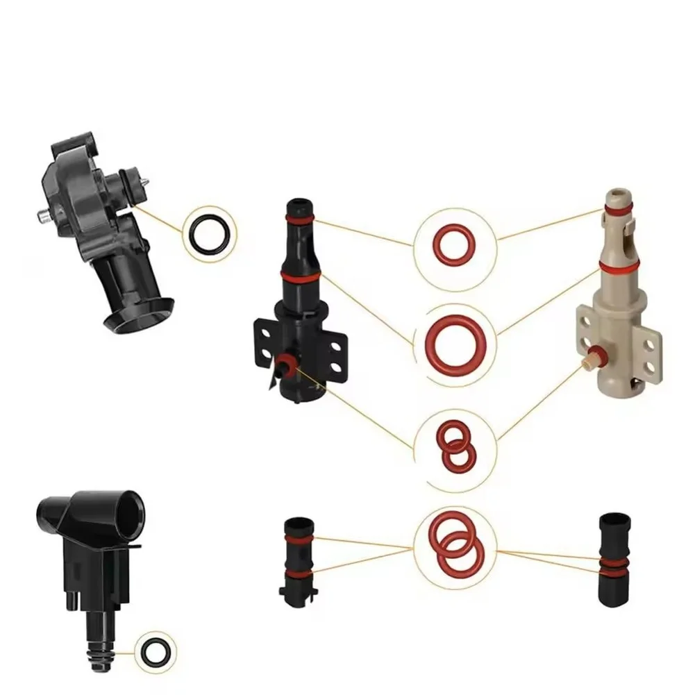

For SAECO For Spidem Valve Repair Parts Sealing Rings Balck red Coffee Machine Tool-free Installation Brush Included