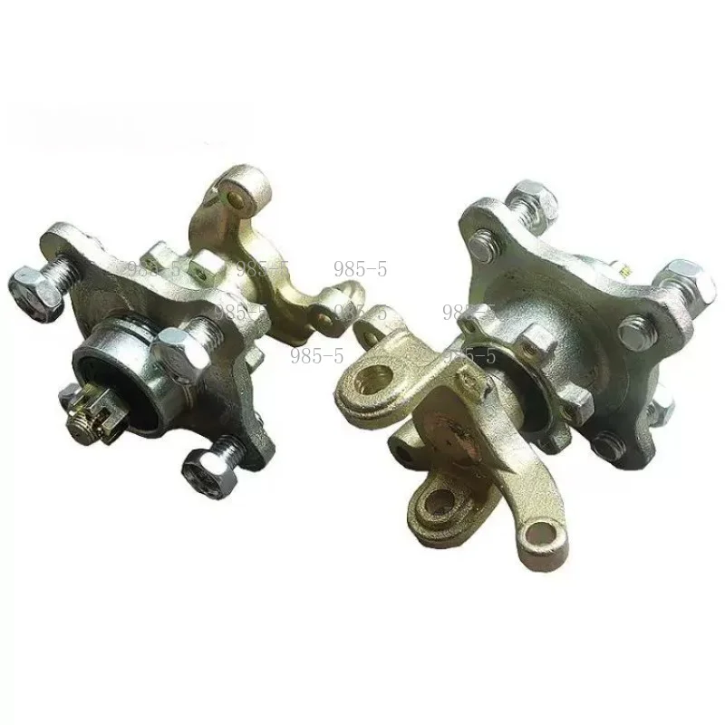 ATV Quad Go Kart Front Steering Knuckle Flange, Disc Brake Caliper for 3/4 Wheel Motorcycle Electric Kart